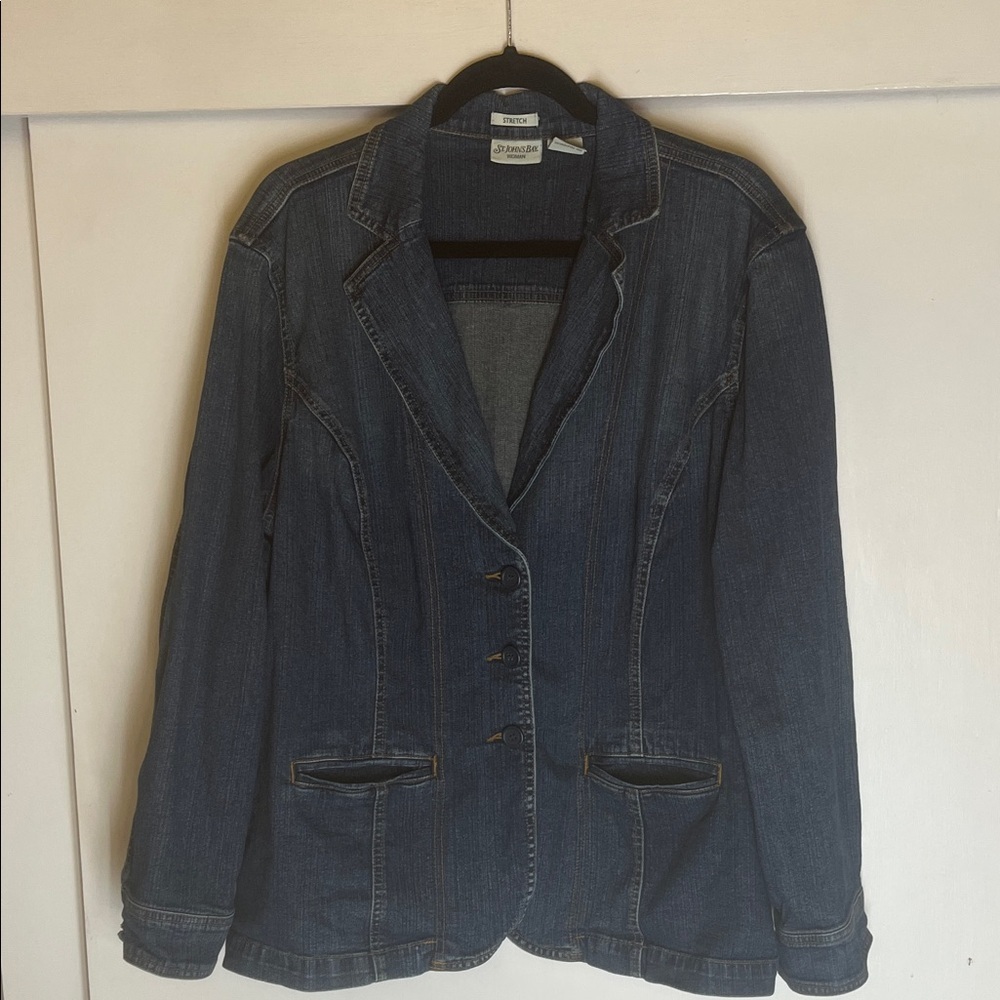 St. John's Bay Dark Blue Jean Jacket size 2X
